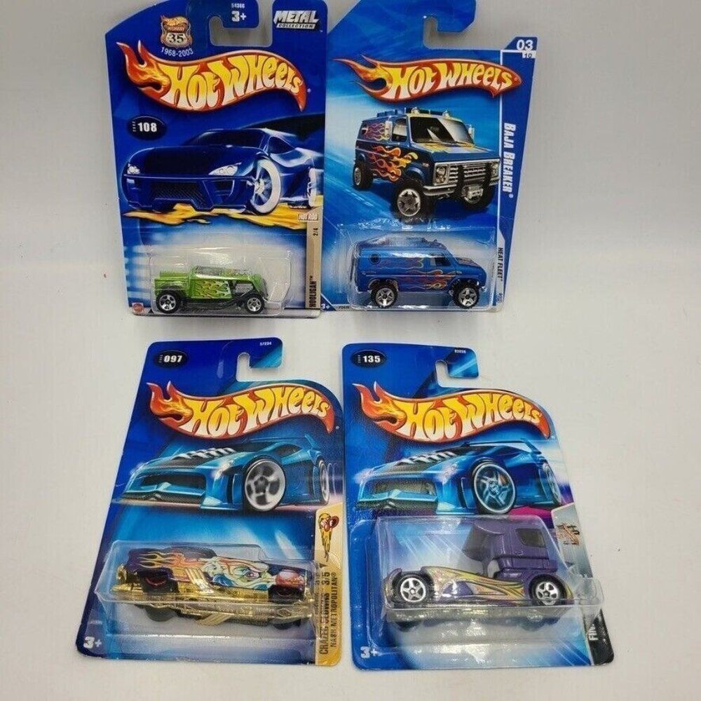 Vintage Hot Wheels Baja Breaker 108 Blue Hooligan 03 Crazed Clowns Set 4
